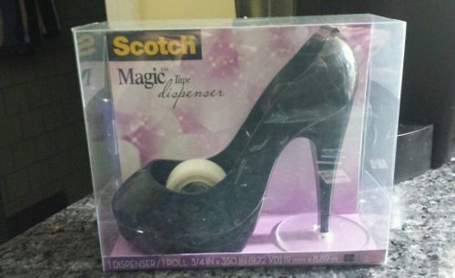 Scotch Stiletto Magic Tape Dispenser Black Stilleto High Heel Shoe (NEW) KOOL!