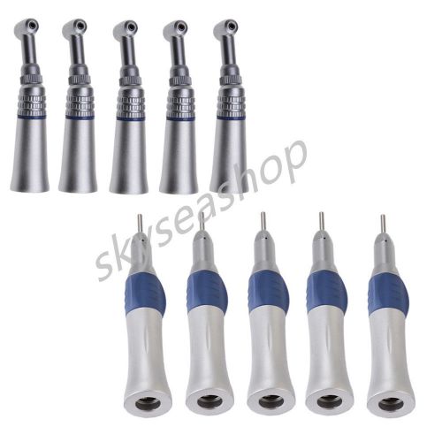 10 NSK Style Dental Low Speed Handpiece Contra Angle Straight Nosecone
