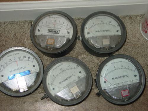 Magnehelic 4&#034; meters Inches of water. (5)