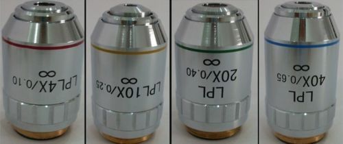 New 4X 10X 20X 40X METALLURGICAL MICROSCOPE INFINITY PLAN OBJECTIVE Lens Set