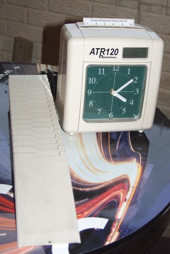 Acroprint ATR120 Time Clock w/ rack. Excellent Condition. FREE SHIPPING!!