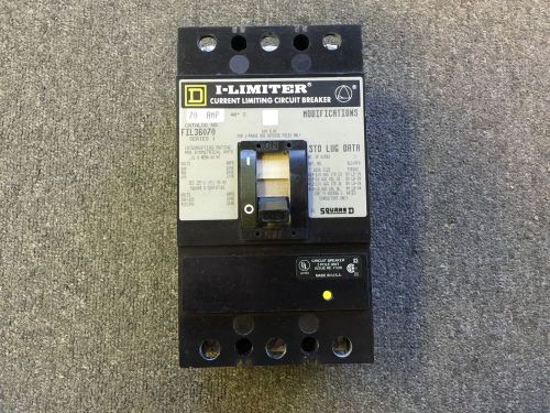 Square d current limiting i-limiter circuit breaker 70 amp 600v 3 pole fil36070 for sale