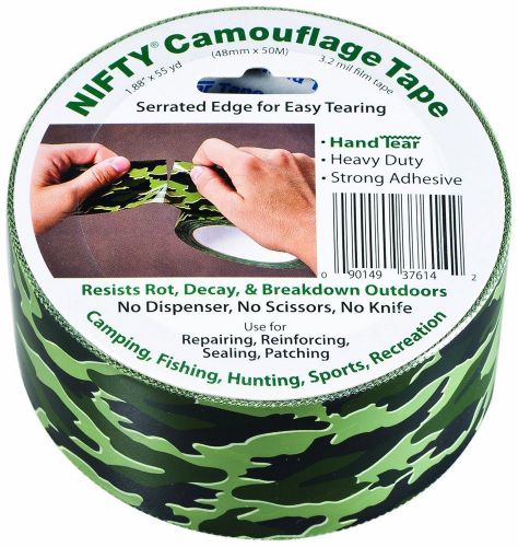 NIFTY Hand Tear Tape Camouflage Print 1.88&#034; x 55 yd, 3.2 mil