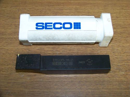 SECO TRGOR-16-2  INDEXABLE TOOL HOLDER  GOOD CONDITION  1  &#034; SQUARE NEW