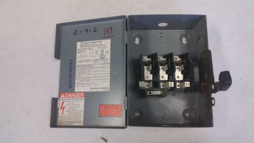 Square D Cat# D321N Series E2 Type 1 ,30 Amp Safety Disconnect Switch
