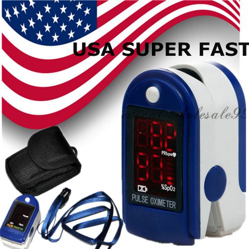 Usa ship led contec fingertip pulse oximeter spo2 blood oxygen pressure blue for sale