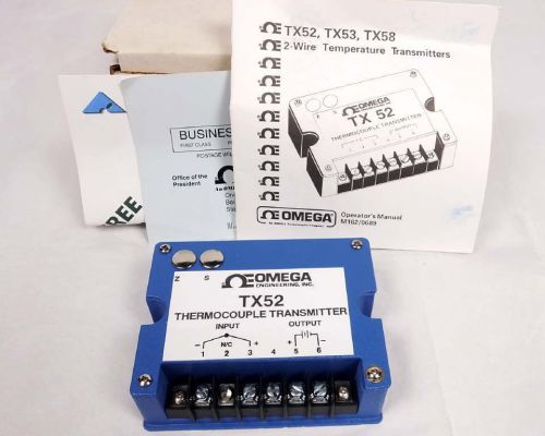 Omega tx52-j1 thermocouple transmitter new in box nos for sale