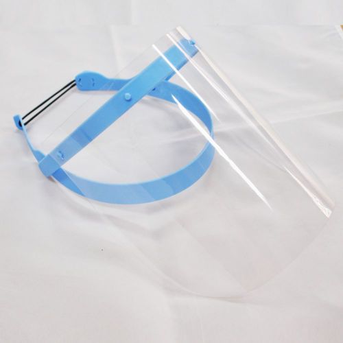 Adjustable dental full face shield with10 plastic clean protective film visors a for sale
