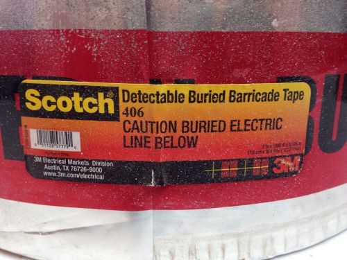 3M Scotch 406 Detectable Buried Barricade Tape Electrical Line