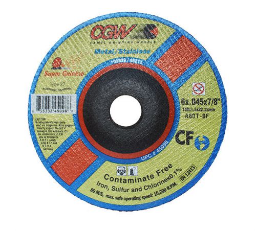 25 pack - 6&#034; x .045&#034; x 7/8&#034; cgw cut off wheel contaminant free disc - 45098 for sale