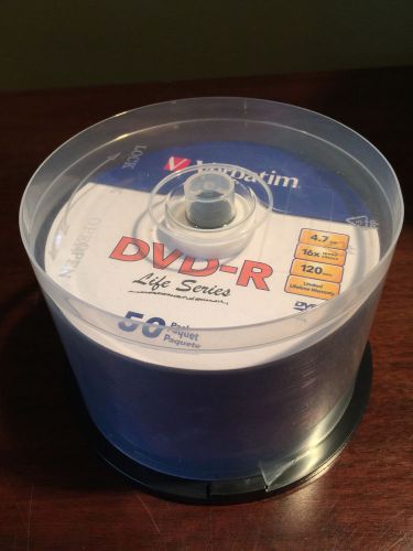 Verbatim Life Series DVD+R Spindle - 50 Pack, 16X, 4.7GB Open Pack Unused