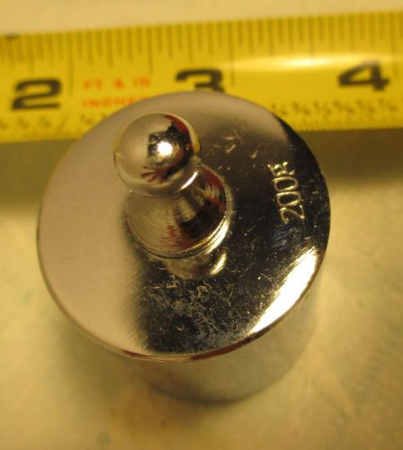 Vintage 200 g Weight CALIBRATION WEIGHT made of CHROME STEEL with Knob Handle