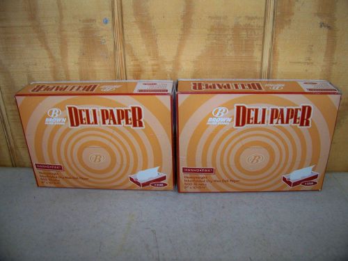 8&#034; x 10 3/4&#034; Dry Wax Deli Paper Heavyweight Sheets 2 Packages of 500 New