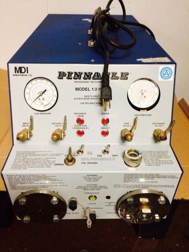 Pinnacle 1/2 hpc dynamic line refrigerant recovery units for sale