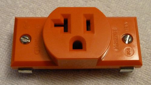 Orange WIREMOLD 2127GT Grounding Receptacle 3-Wire, 20A, 125V, New