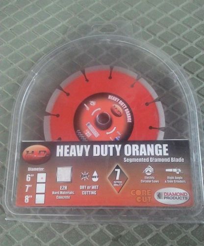 Heavy duty orange segmented diamond blade 6&#034;x080 dry or wet
