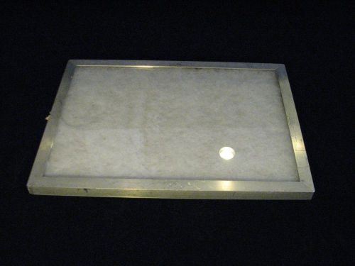 VINTAGE Aluma-Case Co. Metal Glass Flat Tabletop Jewelry Curio Display Case 16+&#034;