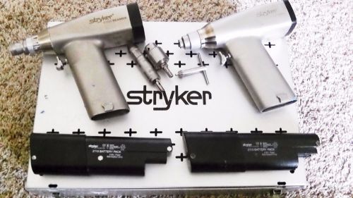 Stryker 2104 Reamer ,2102 Drill,2 Batteries 2115,sterilization case ,Accessories