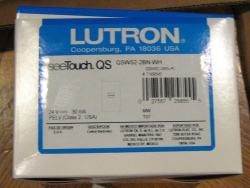 1 - LUTRON QSWS2-2BN-WH WHITE 24V SEETOUCH QS WALLSTATION WALL STATION new