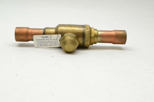 New apollo 7/8 in brass socket weld refrigerant shut-off valve d406649 for sale