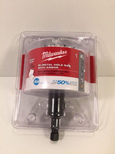 Milwaukee 49-56-9669 2-1/2 in. ice hardened bi-metal hole saw 3/8 in. arbor used for sale