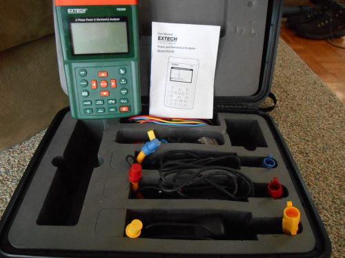 Extech pq 3350 3-phase power &amp; harmonics analyzers (used - lcd display damaged) for sale