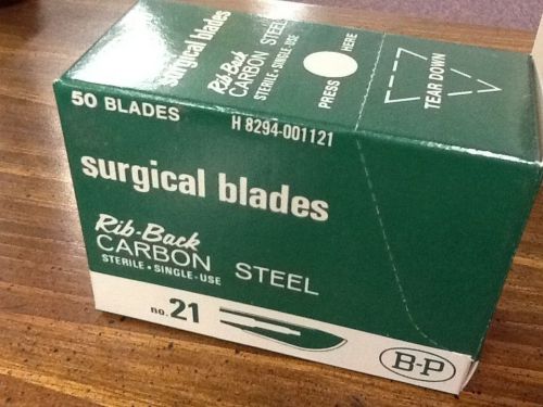 Surgical blade no. 21 rib-back carbon steel