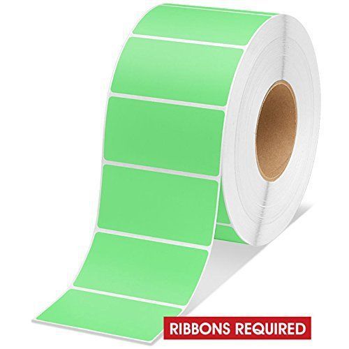 4 x 2&#034; Fluorescent Green Industrial Thermal Transfer Labels