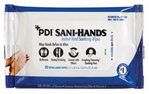 PDI Sani-Hands Instant Hand Sanitizing Wipes Bedside #P71520 NEW/SEALED 48/CS