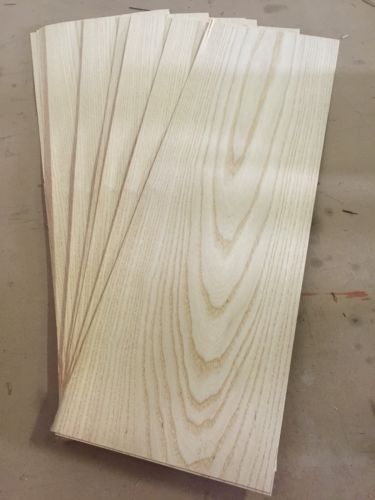 Wood veneer ash 9x30 22pcs total raw veneer  &#034;exotic&#034; ash1 look 5-6-15 for sale