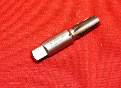 1/8&#034; -27 NPT Carbon Steel Taper Pipe Tap Thread Cutting or Rethd USA Made 1/8