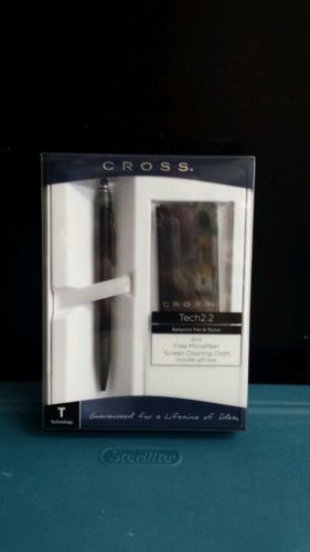 Cross Tech2.2 Glossy Black Dual Function Ballpoint Pen and Stylus and tech cloth