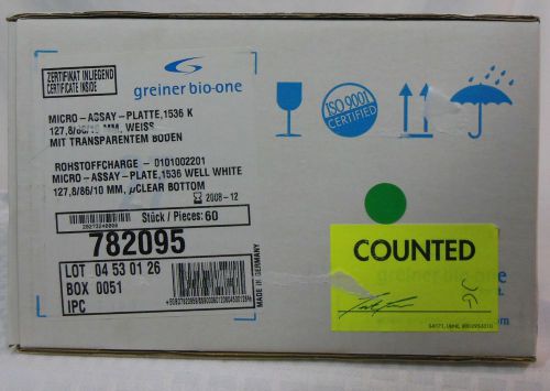 Greiner Bio-one 782095 1536-Well Plates µClear Bottom Plates HiBase Lumitrac x60
