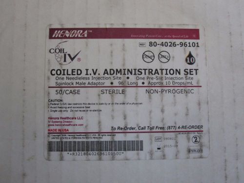 Box/50 Henora Coil IV Intravenous Tubing Set ~ In Date 2015-09 Medic Bag Pack