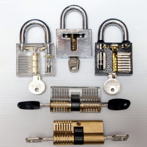 Transparent Cutaway Practice Padlock/Double Sides Lock for Locksmith Learning