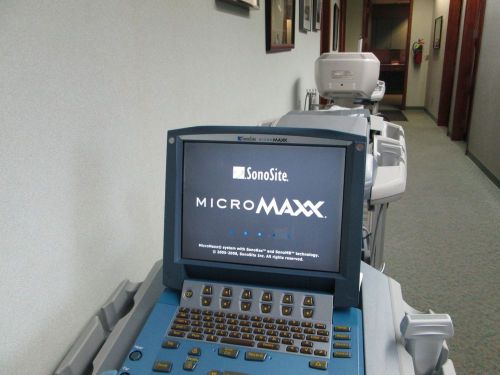 Sonosite Micromaxx ultrasound with L38 probe/mobile cart , sony printer