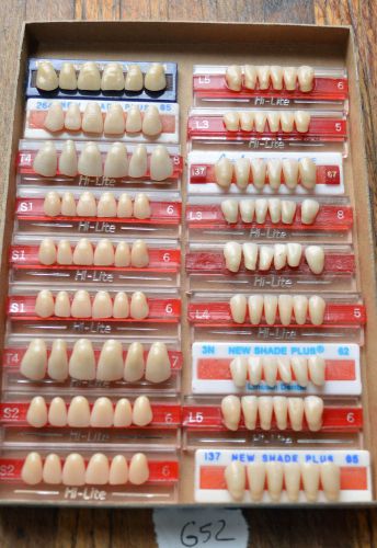 18 cards of acrylic denture teeth upper and lower