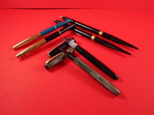 Set of 6 plume-fountain pens for collectors