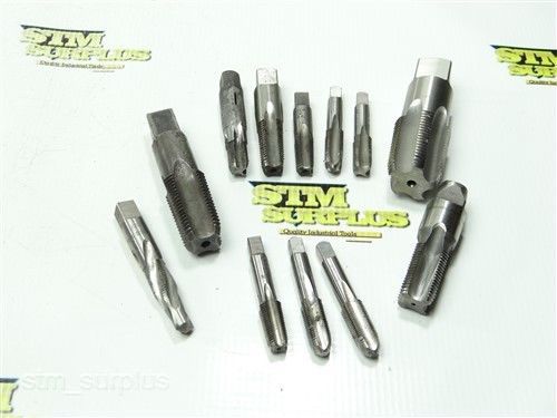 LOT OF 12 HSS PIPE TAPS 1/8&#034; -27 NPT TO 3/4&#034; -14 NPT CARD JARVIS REGAL R&amp;N
