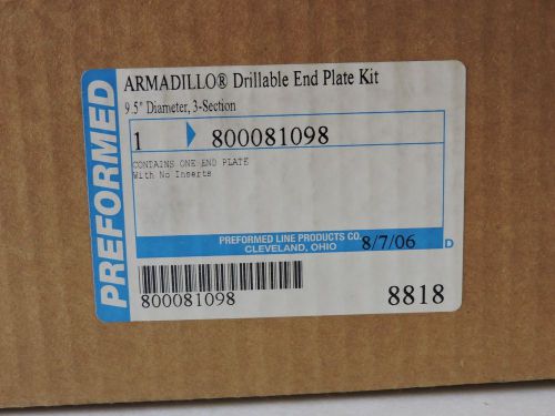ARMADILLO Drillable End Plate Kits with NO Inserts, 9.5&#034; Dia 3 Section