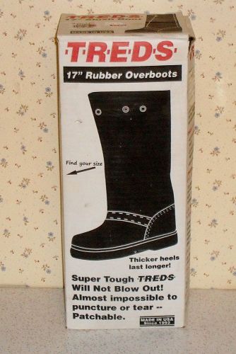 Treds 17&#034; rubber overboots size M 8-10 17851