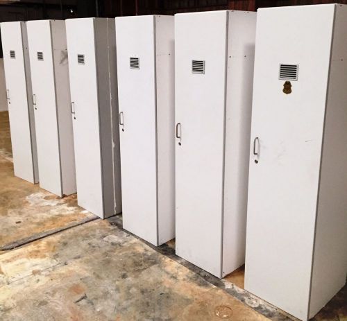 Lot of six Adult Lockers used in the City of Charlotte, NC Fire Dept.