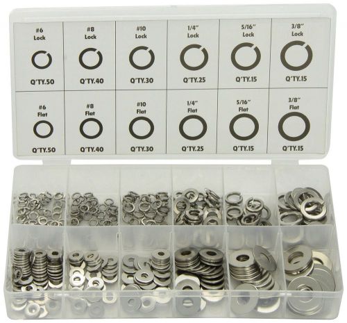 Advanced Tool Design Model ATD 350 Piece Stainless Lock &amp; Flat Washer Assortment