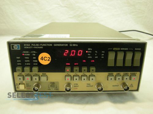 HP 8116A 50 MHz PULSE / FUNCTION GENERATOR
