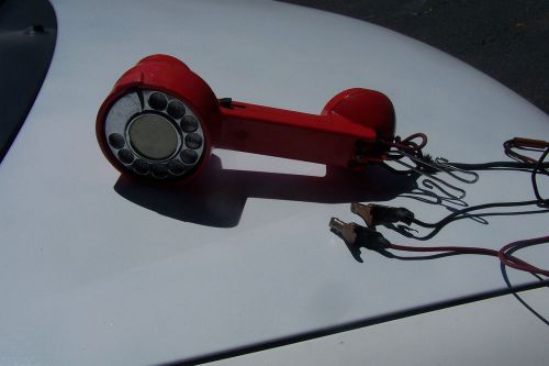 AECO-ROTARY DIAL ((RED)) TELE.LINE MANS TEST TELEPHONE