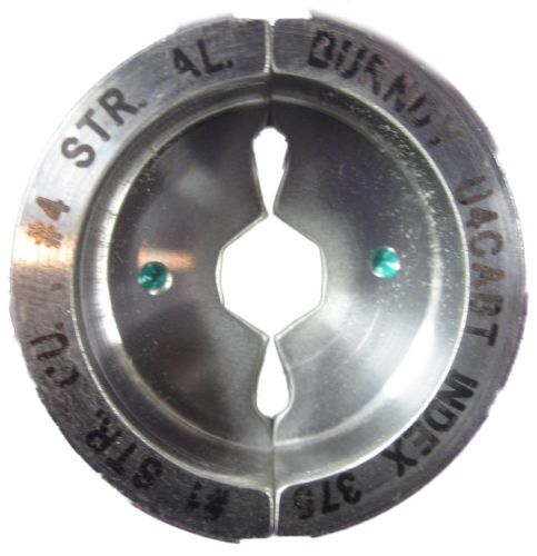 Burndy U4CABT #4 Aluminum Index 375 Green U  Hydraulic Compression Tool Die