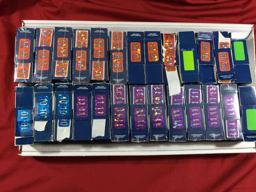 (26) BOXES NEW &amp; OPENED MEDICAL DENTAL NUMBER COLOR CODED FILING LABELS STICKERS