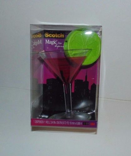 NEW Scotch Magic Tape dispenser w/ tape Martini &amp; lime