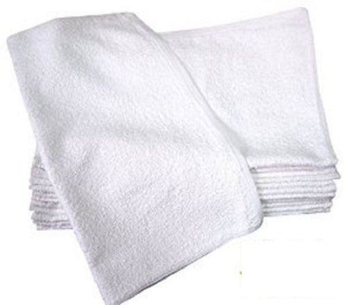 3 dozen new 16x19 white 5.5lb box industrial wiping rags bar mops terry towels for sale