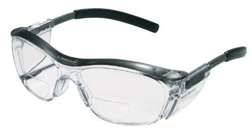 3m reader safety glasses, +2.5 diopter, black frame, clear lens for sale